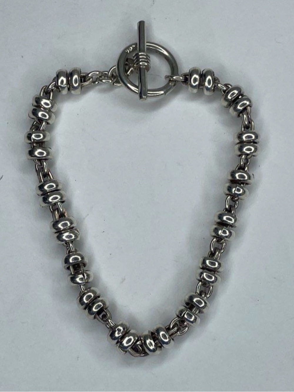 925 Sterling Silver Heavy Ornate Link Bracelet 8” 25G Biker Punk Style